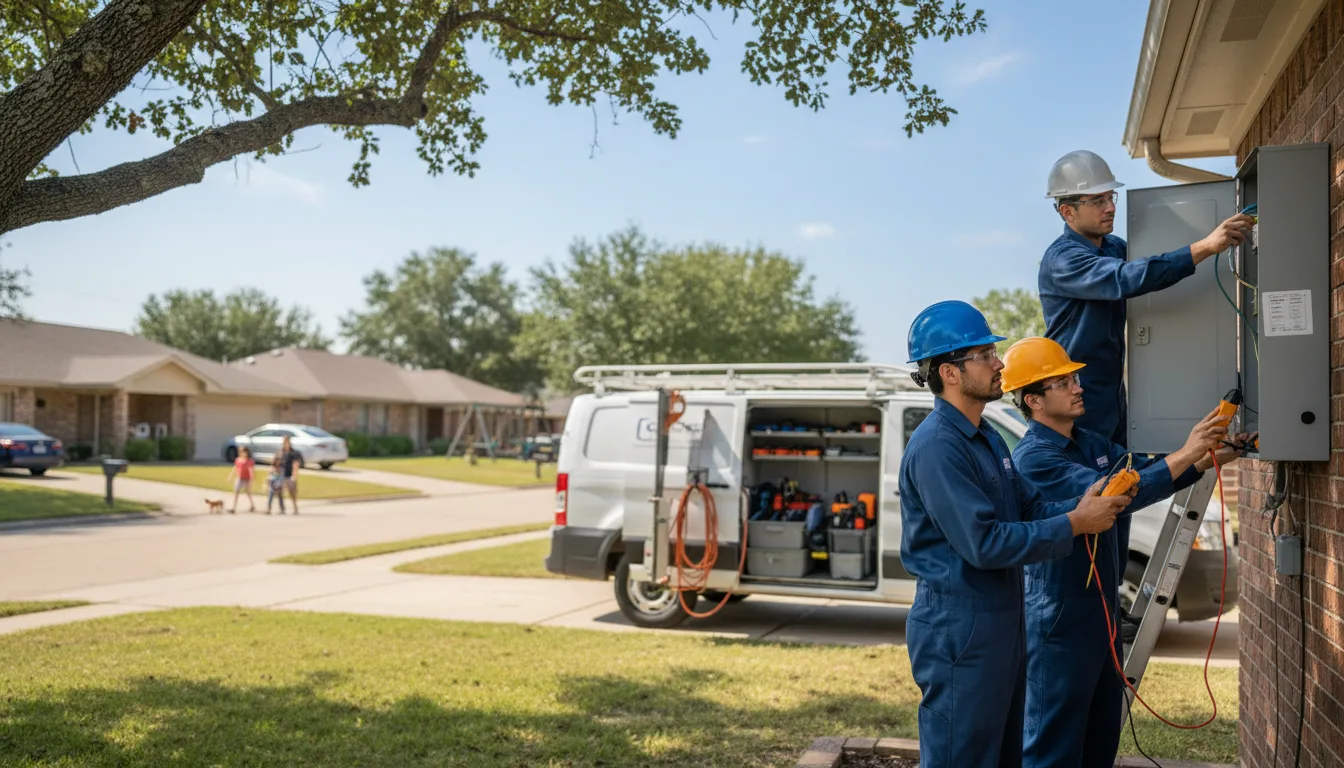 Certified electrician providing emergency electrical services in Rea, MO